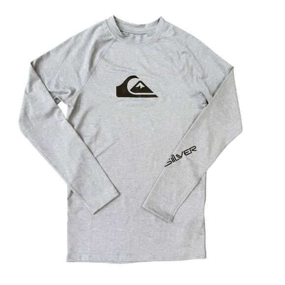 Quiksilver All Time Long Sleeve Youth boys Rashguard Surf Shirt Sz L-14 NWOT - Picture 3 of 5